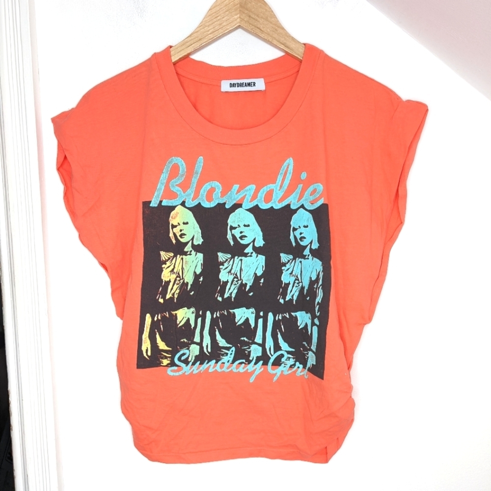 DAYDREAMER Blondie Sunday Girl Graphic Band Sleeveless Banded Tee NEW Size L